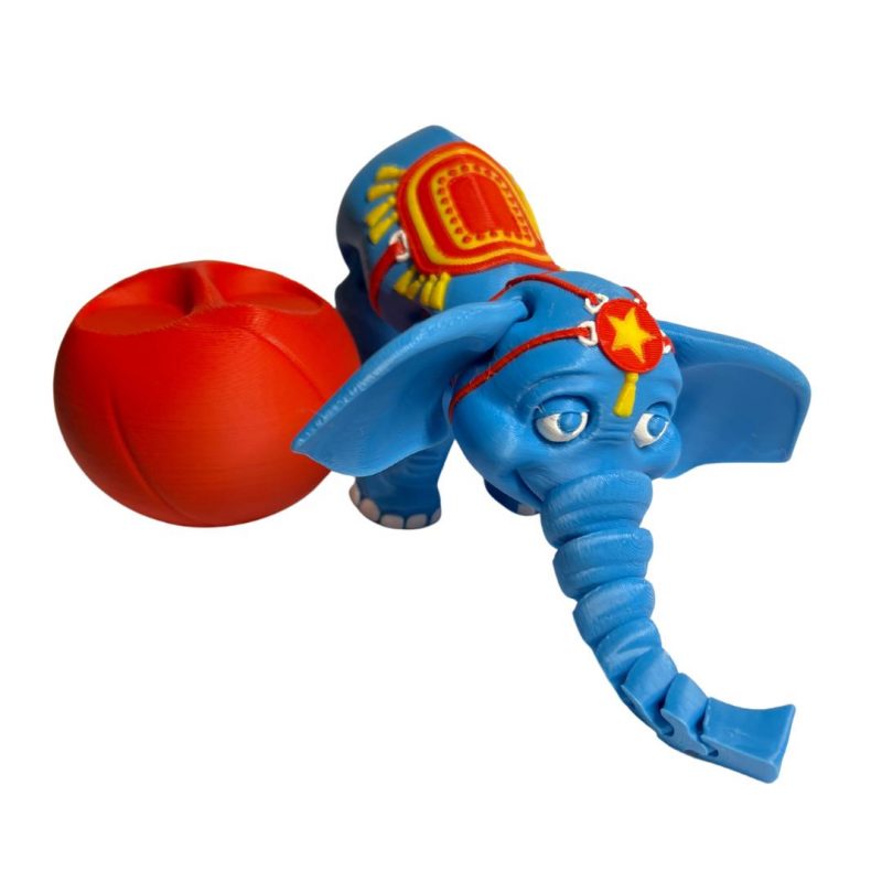 Flexi Elephant med bollcirkus leksaksdekoration