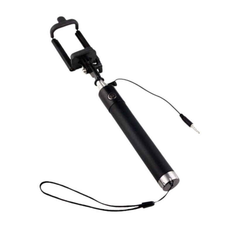 Plug and play vikbar selfiestick med fäste