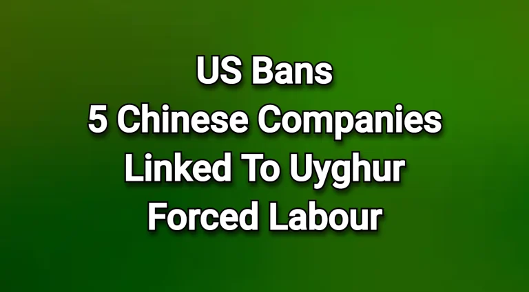 US bans five Chinese companies linked to Uyghur forced labour and ‘slavery’