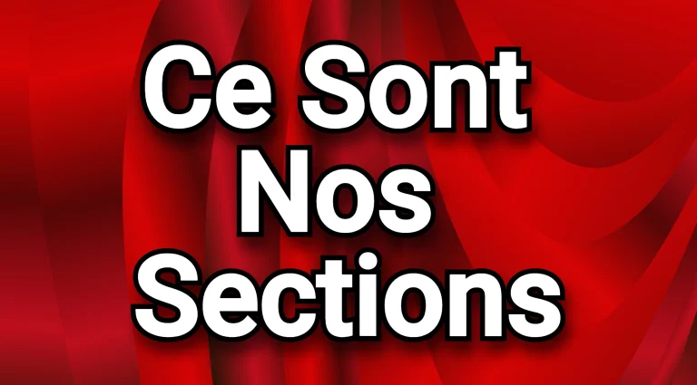 Cliquez sur cet article pour voir nos sections/sujets