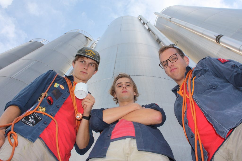 Leiders aspi's: Wouter, Robbe en Jarne Leiding aspi's