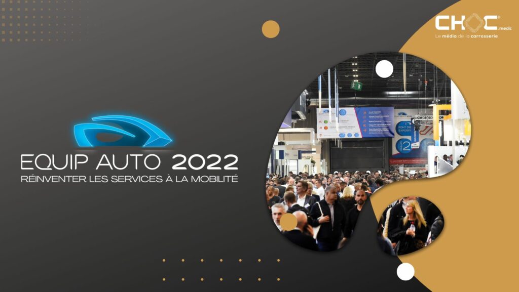 Un visuel représentant la foule au salon Équip Auto 2022 avec le logo de l'évènement