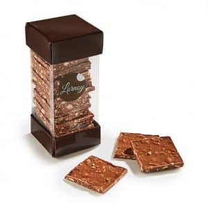 Chocolade column gekarameliseerde nootjes