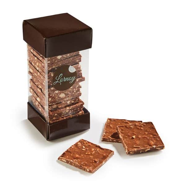 Chocolade column gekarameliseerde nootjes