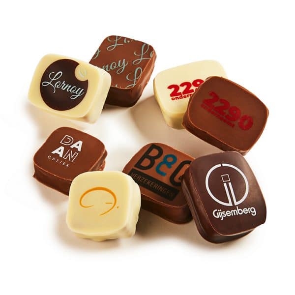 Pralines gepersonaliseerd