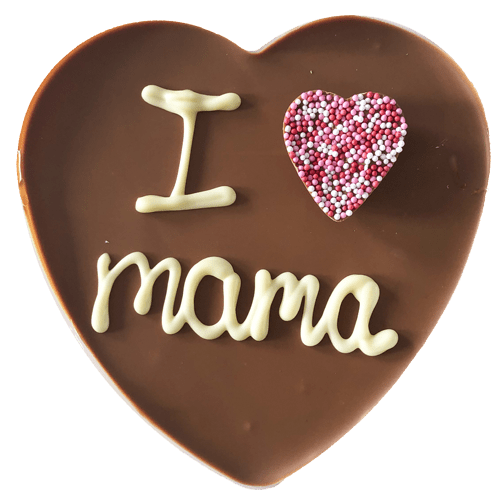Hart met tekst ‘I Love Mama’