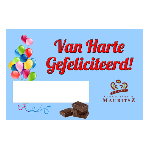 Kaartje ‘Van Harte Gefeliciteerd!’