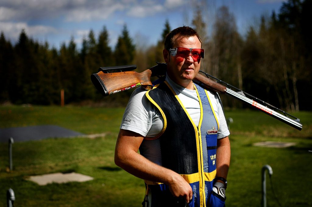 Håkan Dalby *** Local Caption *** Håkan Dalby är världsetta i dubbeltrap-levduveskytte