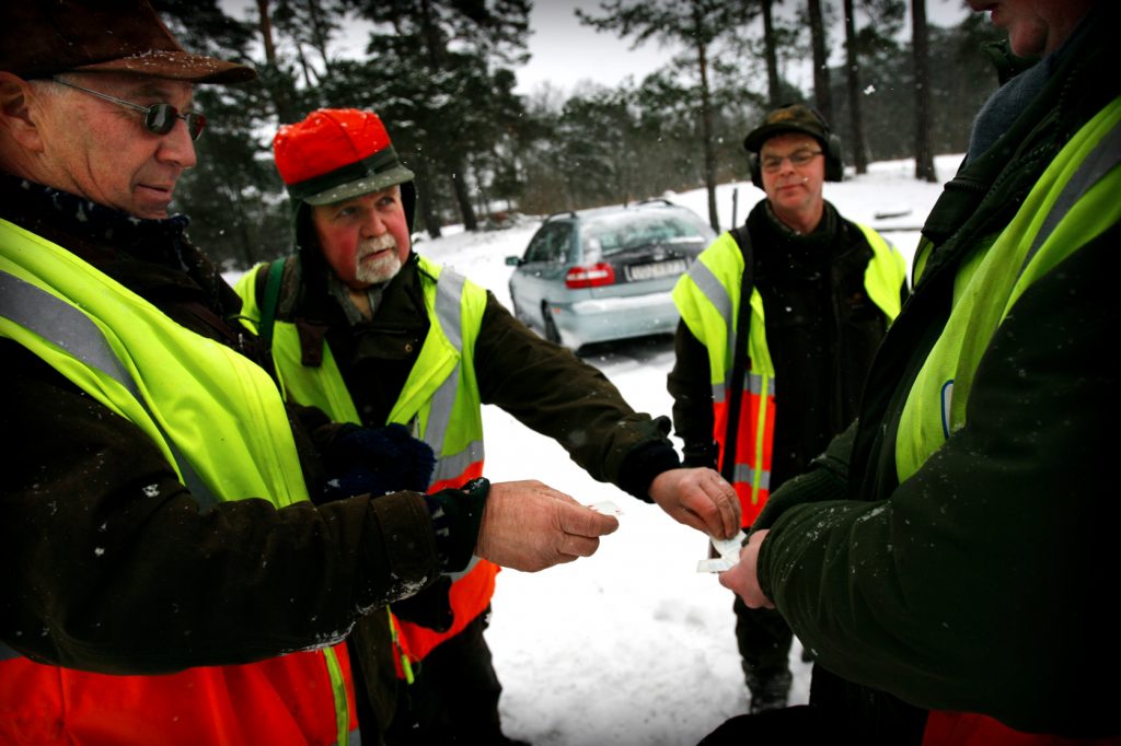 namn? *** Local Caption *** Lidingö viltvårdarna på dovhjorts jakt.