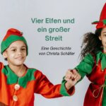 Zwei Kinder im Elfenkostüm