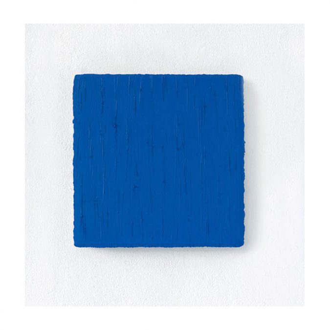 "Blaues Quadrat" 2010, Öl auf Leinwand, 40 x 40 cm, Privatsammlung, Japan