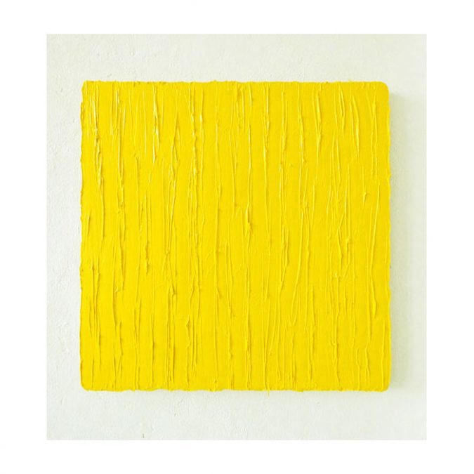 "O.T. Gelb" 2016, Öl auf Leinwand, 50 x 50 cm