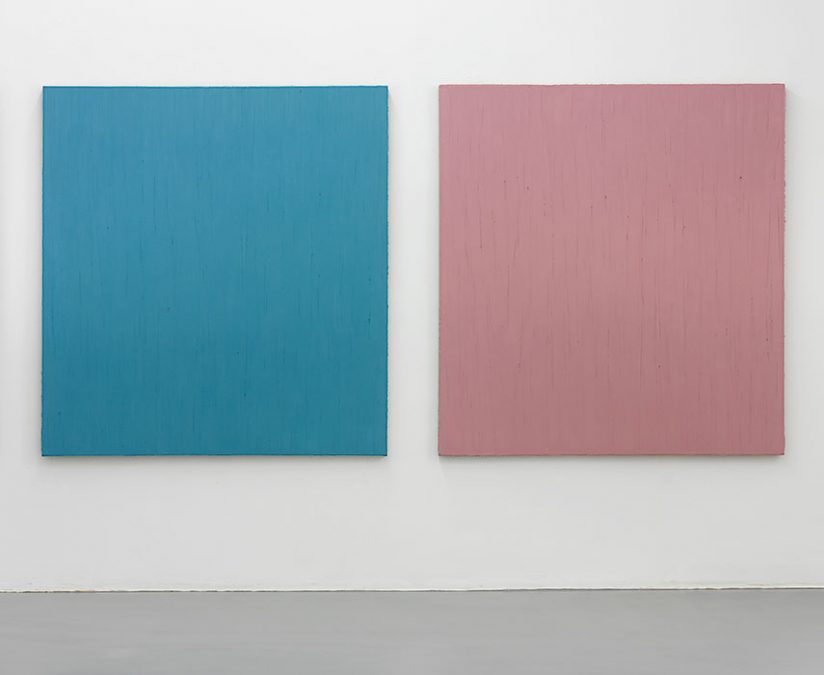 "Tagblau und Tonrosa" 2007, Öl auf Leinwand, je 150 x 140 cm