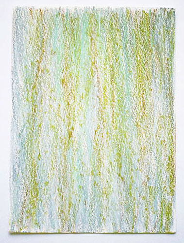 "Regen" 2000, Ölpastell auf Papier, 29,5 x 21 cm, Oberrhein