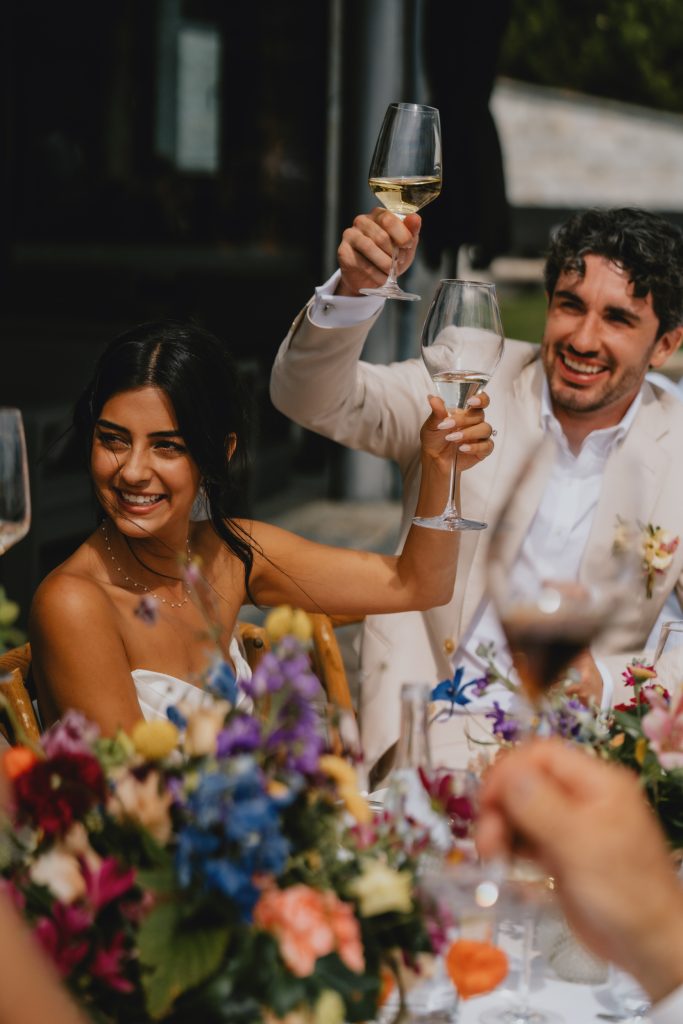 Celebrating their intimate wedding with family and friends on Seceda, The Italian Dolomites - photographed by Christin Eide Photography