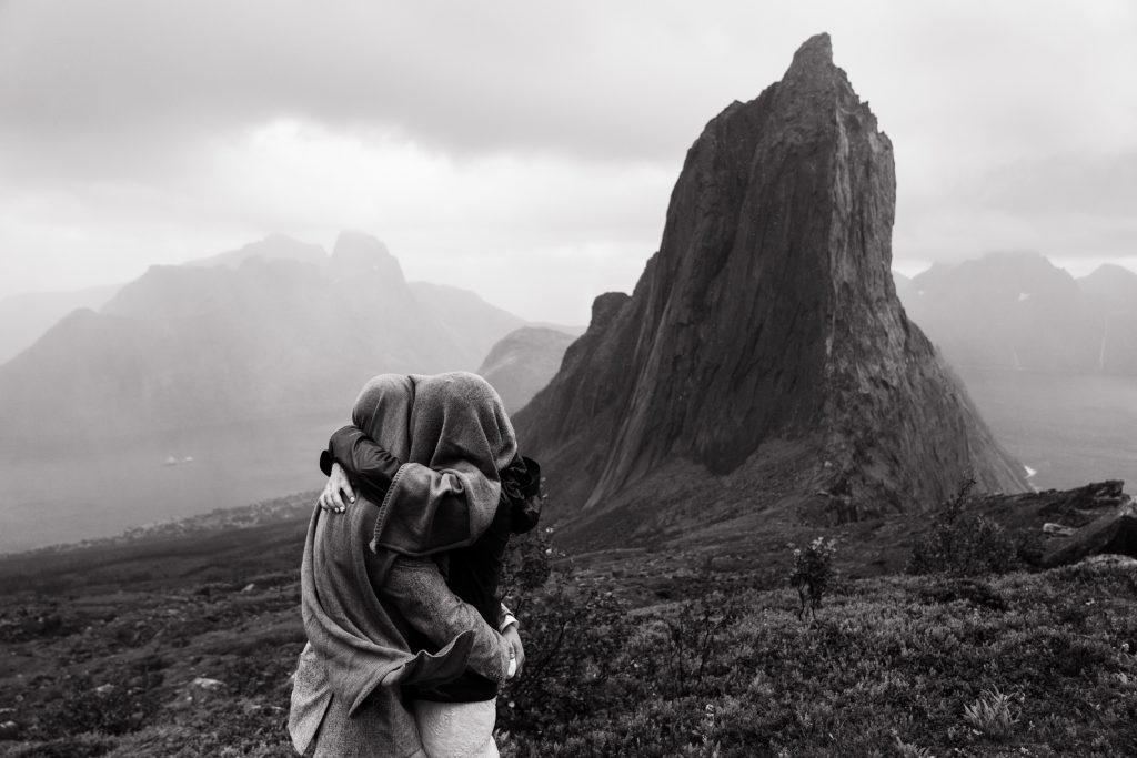 Moody Norway elopement on Senja Island. Finding comfort. By Christin Eide Photography.