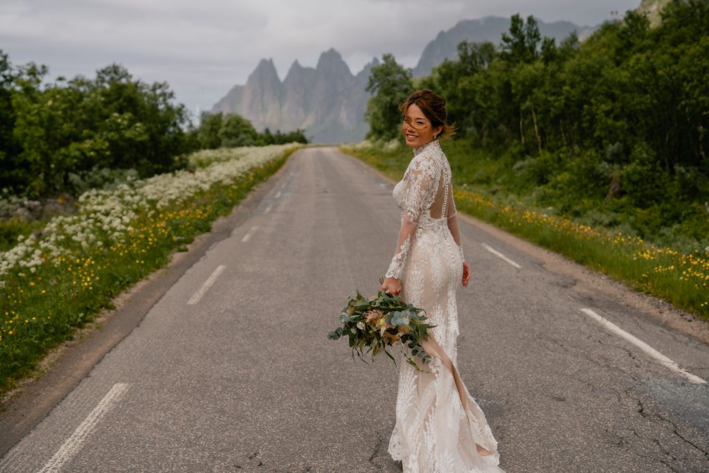 Looking back in Senja Norway. By Christin Eide Photography