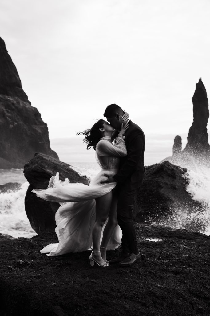 Strong winds in Reynisfjara beach in Iceland. By Christin Eide Photography