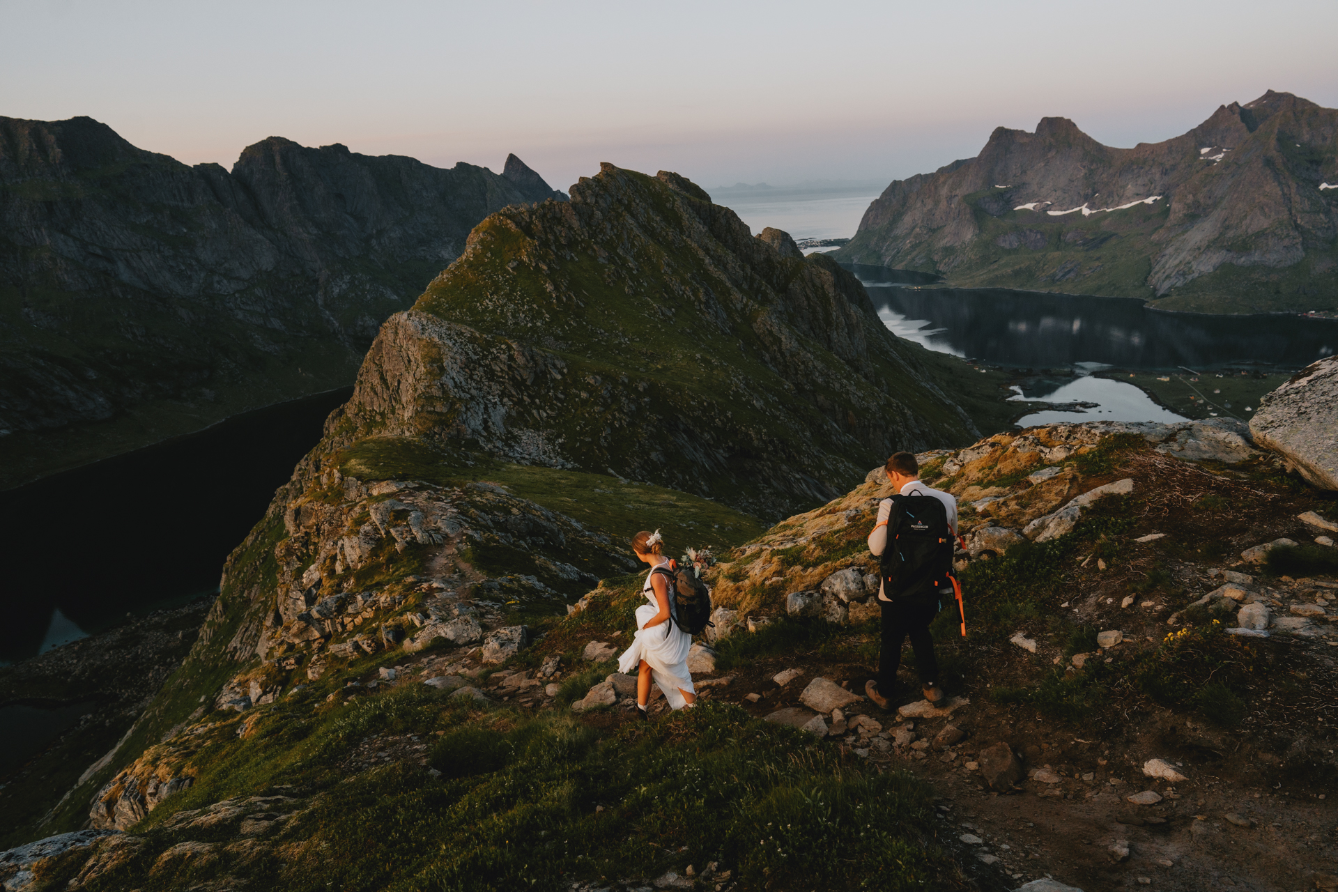 Hiking in the Lofoten Islands - by Christin Eide Photography