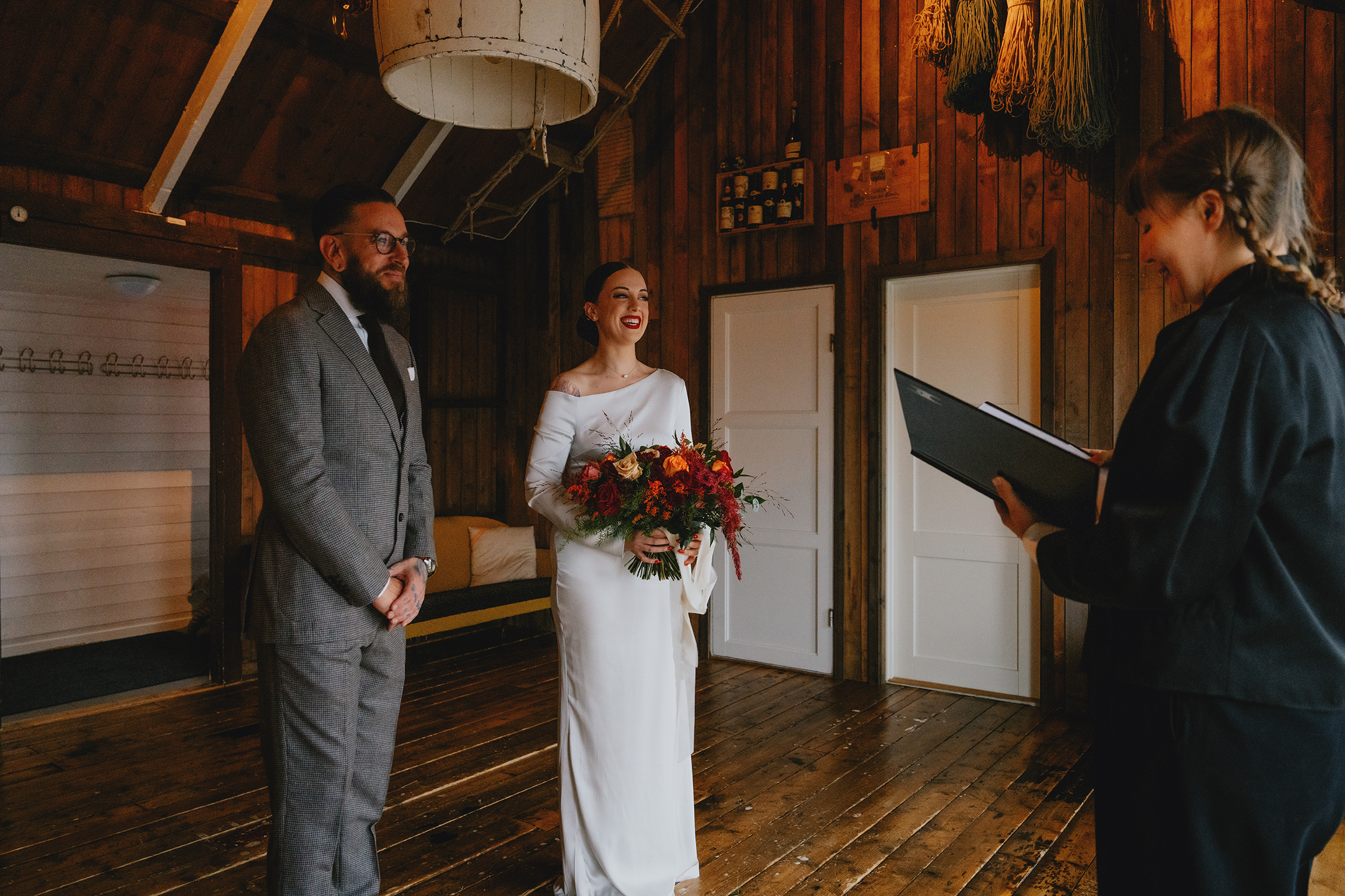 CHELSEA & PHIL – MAGICAL AUTUMN ELOPEMENT IN LOFOTEN - Ceremony by Christin Eide Photography