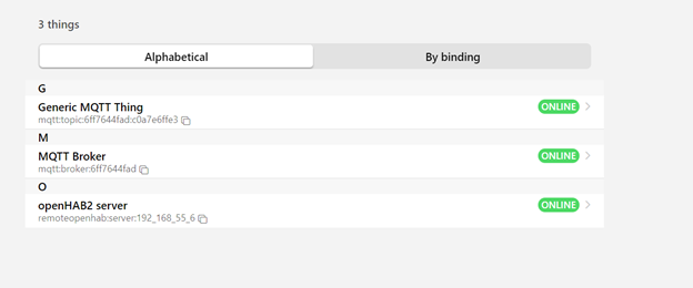 Things configuration in openhab, zigbee device, mqtt broker and aqara button