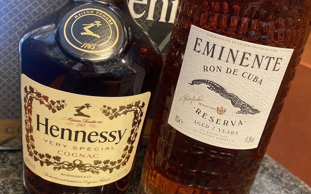 Back in stock Eminente Rum and Hennessy Vs cognac