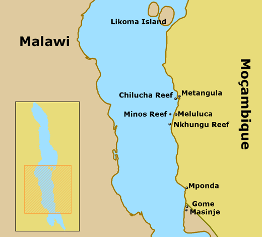 Malawisjön karta