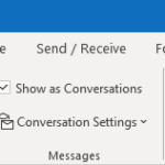 How to arrange email conversation in Outlook?