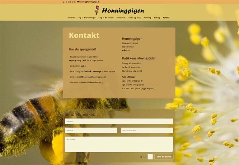 webdesign af kontaktside