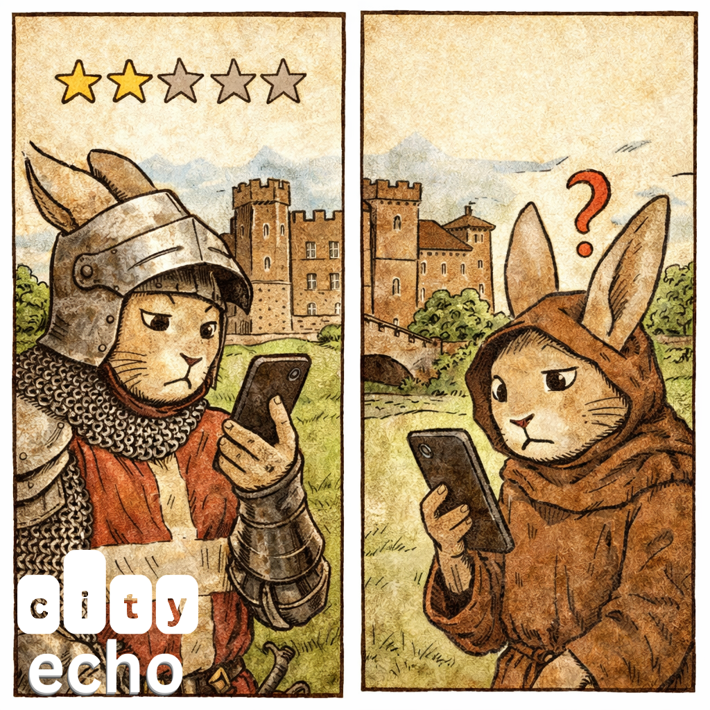 Rabbits in armour with smartphones
