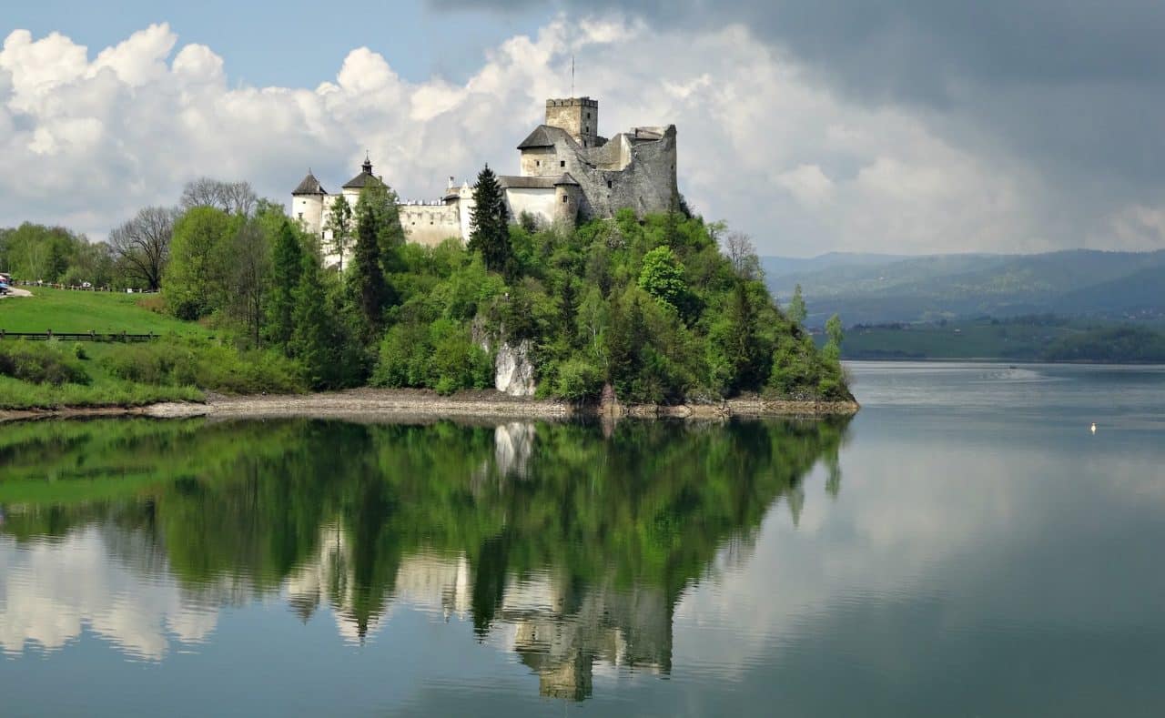 castle near body of water
