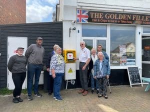 Defibrillator installed at The Golden Fillet in Holland on Sea