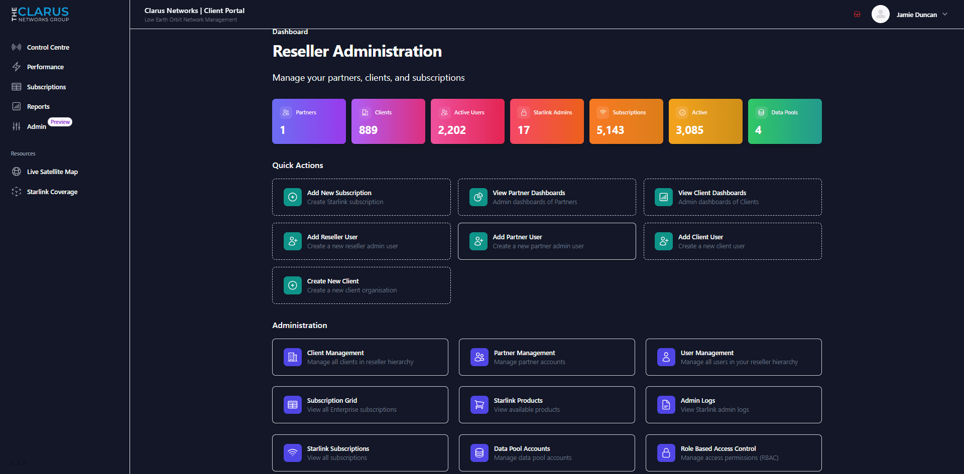 Starlink Management Software - Clarus Networks
