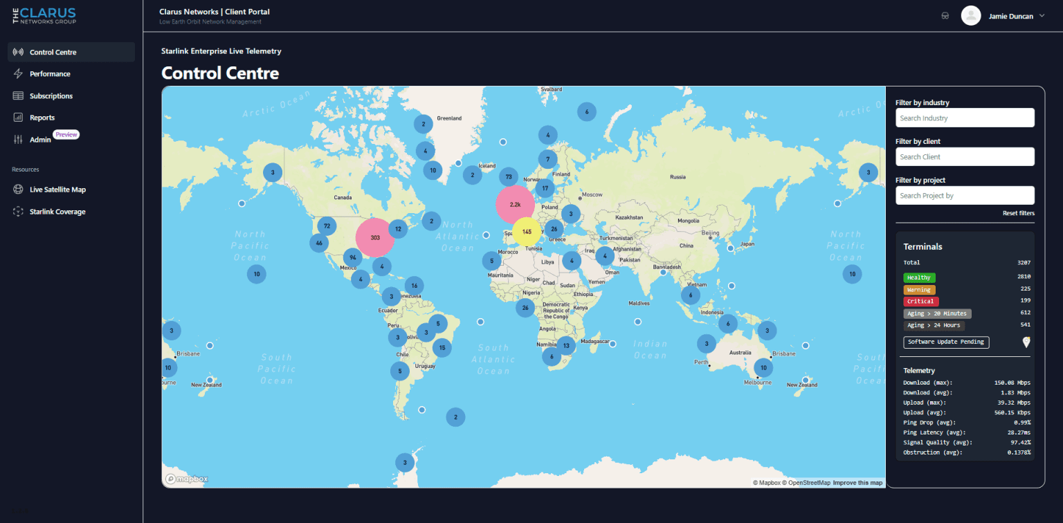 Starlink Management Software - Clarus Networks