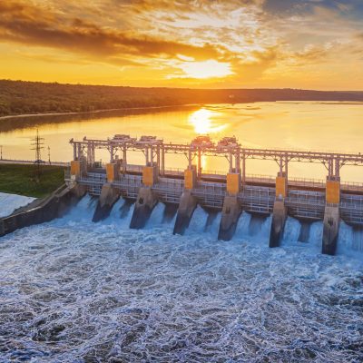 hydroelectric power station panorama