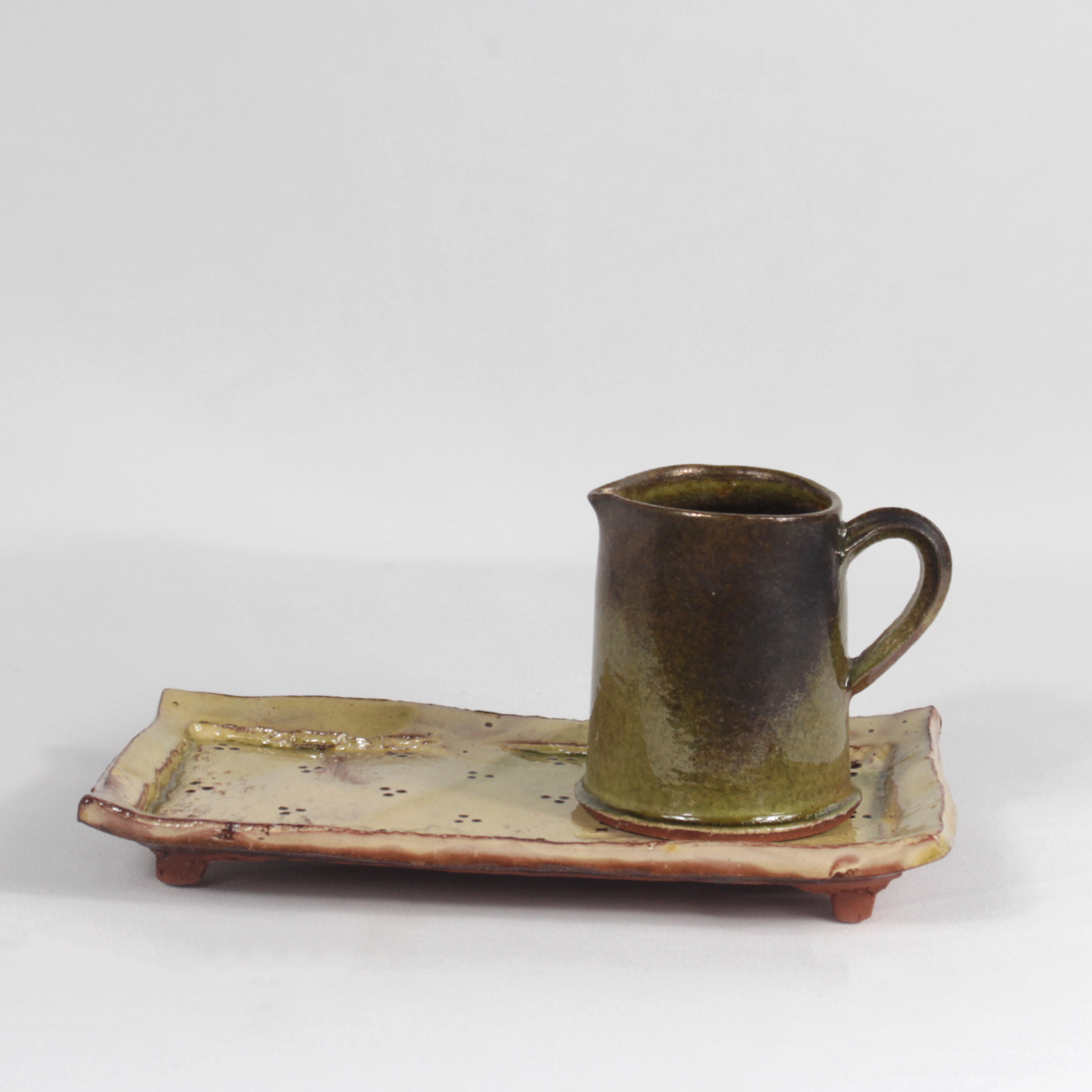 Neville Tatham Slab Plate with Jug