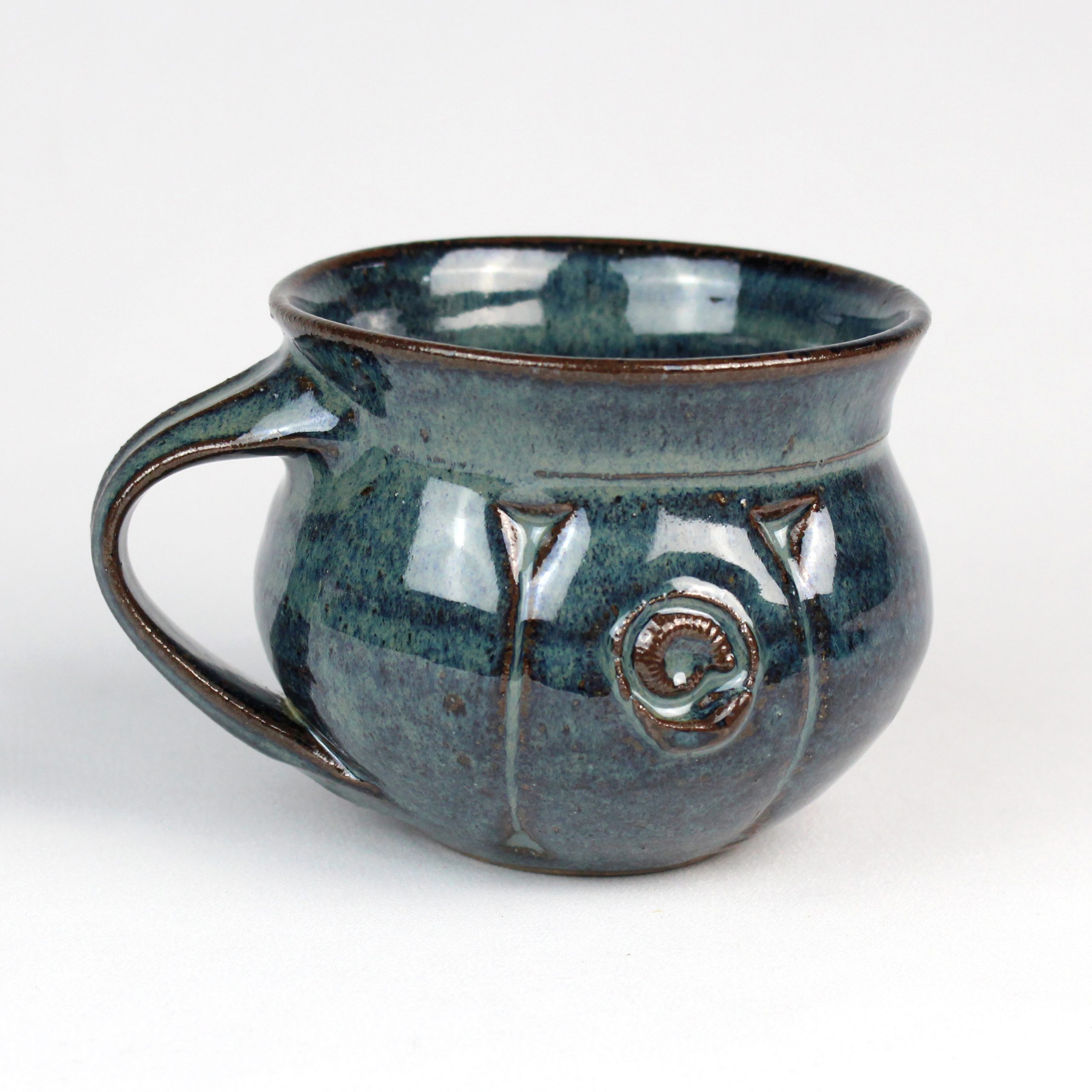 Large Dark Blue Teacup by Britta James