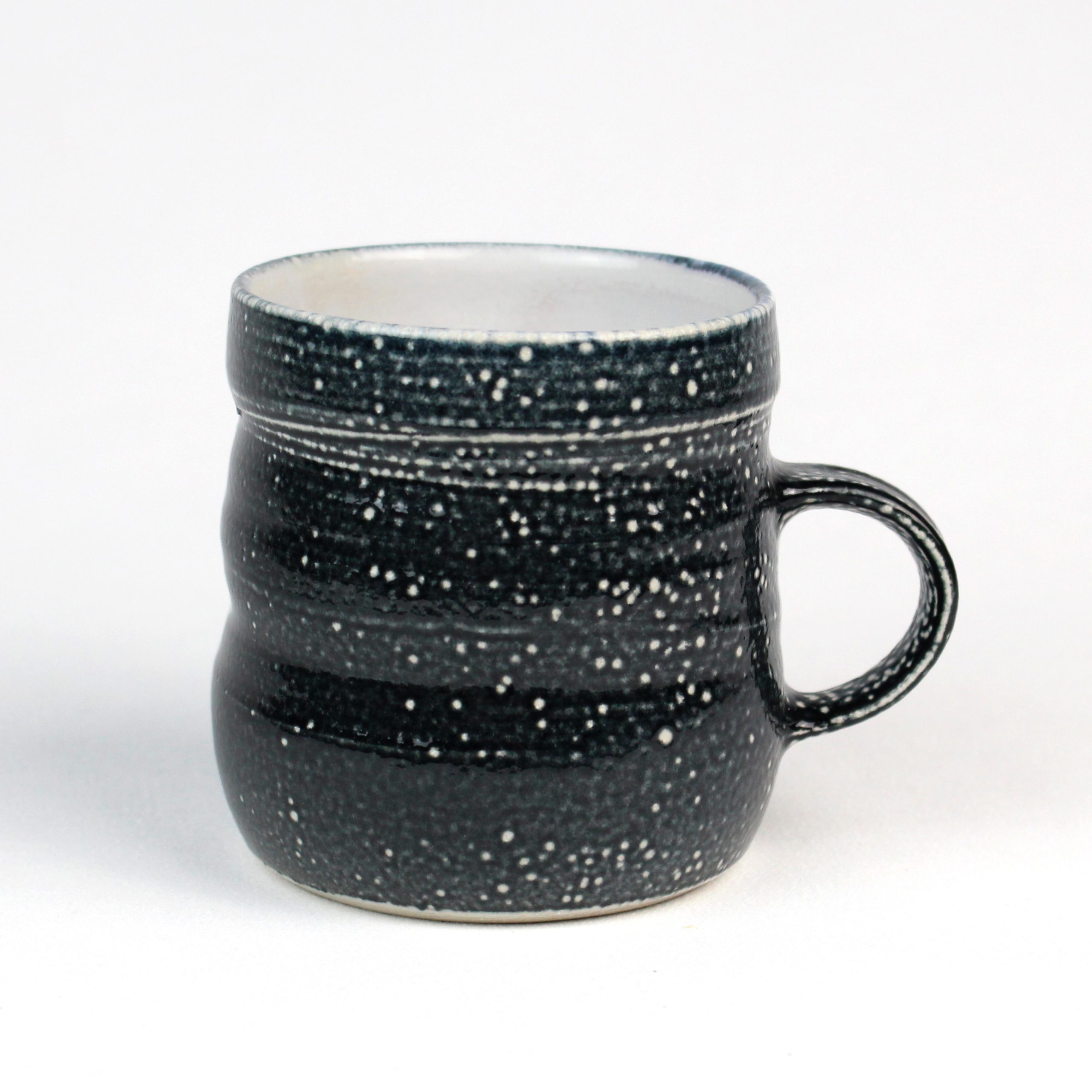 Small cup (dark blue salt glaze) by Francis LLoyd-Jones