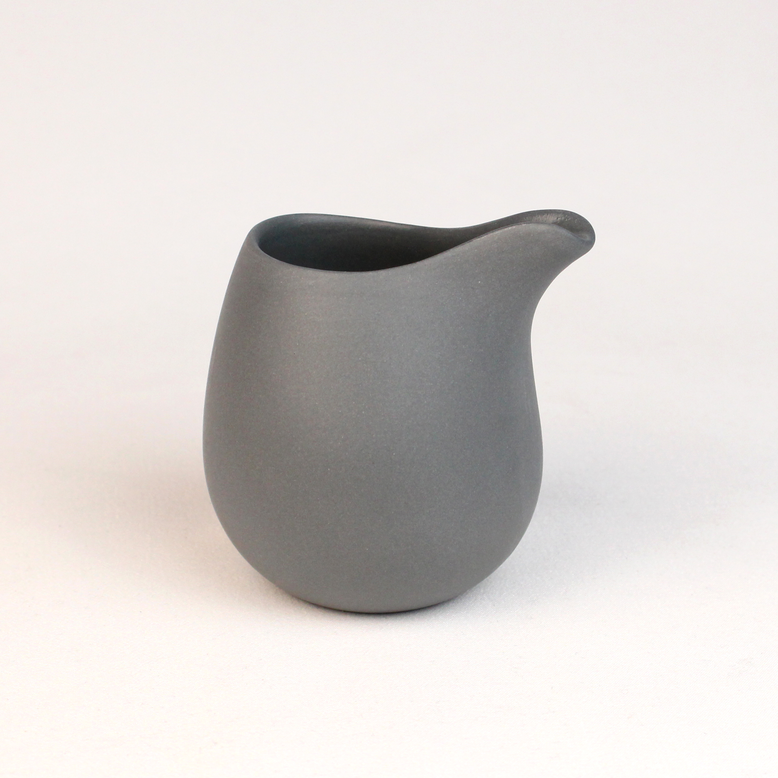Dark Grey Round Cream Jug by Sue Pryke