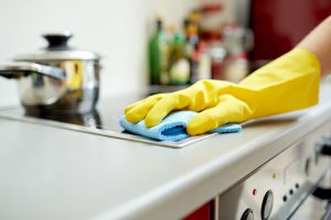 Cleaning company at work in SW London