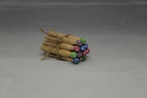 Handmade by Nicky - Set of 12 Painted Colourful Wooden Washing Pegs