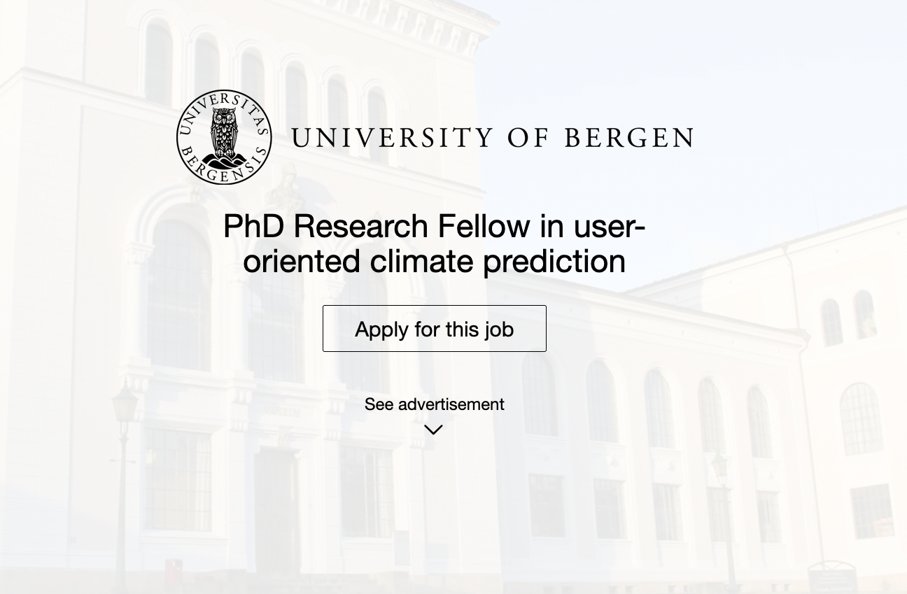 PhD Position in Climate Futures Climate Futures