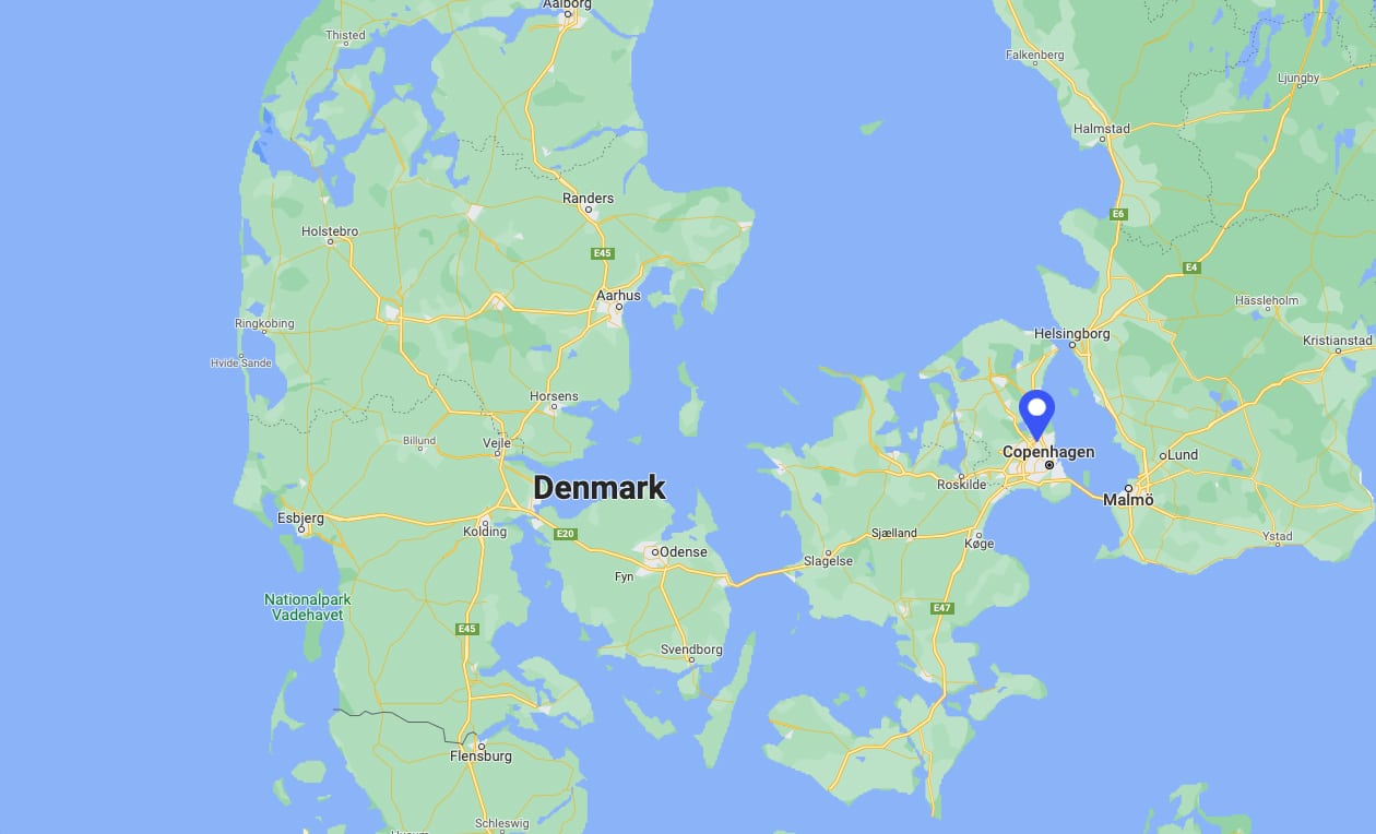 Map of denmark