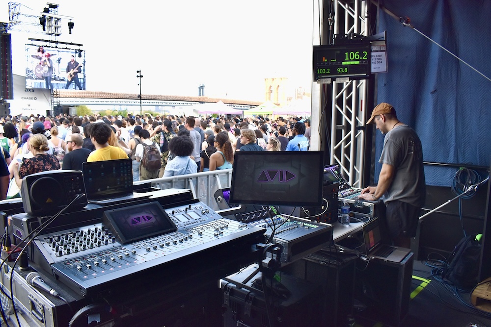 The Wonder Years’ FOH engineer Andy Clarke manned an Allen & Heath CTI1500 surface for the band’s raucous sets. Photo: Clive Young.