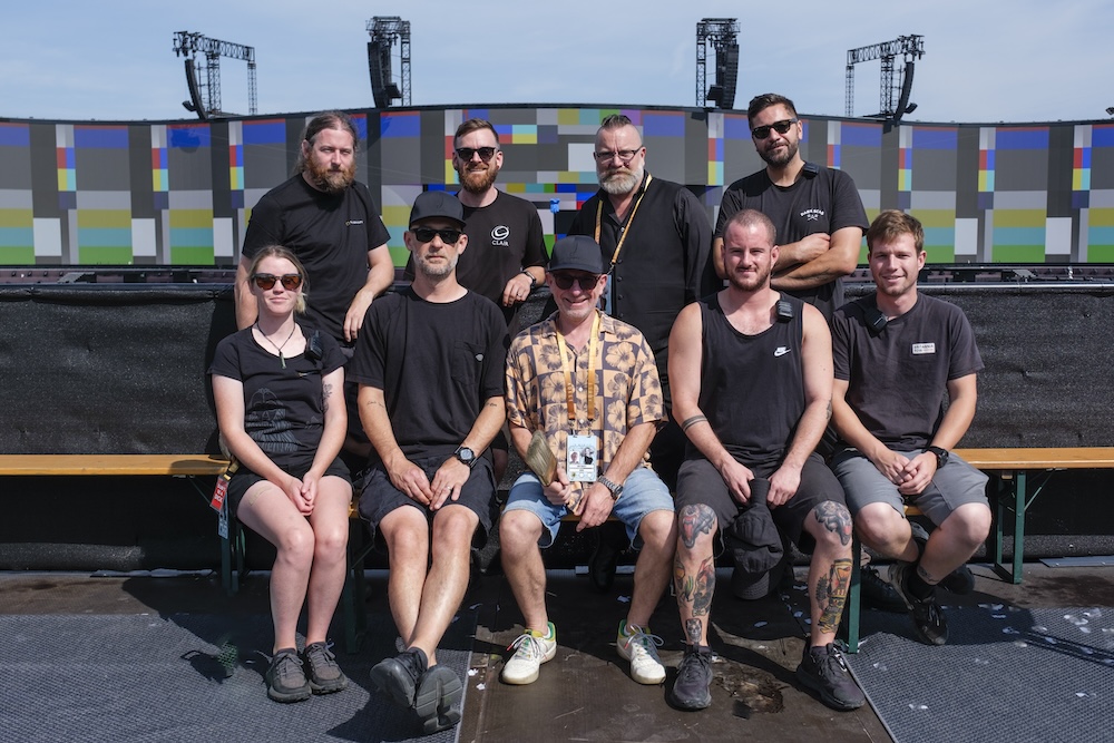 Looking after audio were (Back Row, L-R): Jay Walton, Eiran Simpson, Joe Campbell and Johnny Keirle; (Front Row, L-R): Brooke Paterson, Chip Valentino, Dave Bracey, Juan Beilin and Claus Köpplin Orrán.