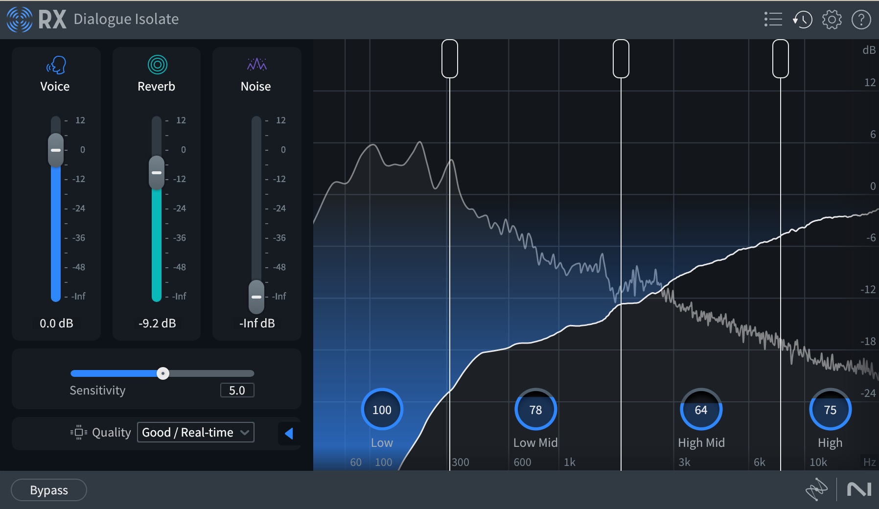 RX 11’s Dialogue Isolate module and plug-in add De-reverb processing and, in Advanced only, four-band processing for noise and reverb reduction.