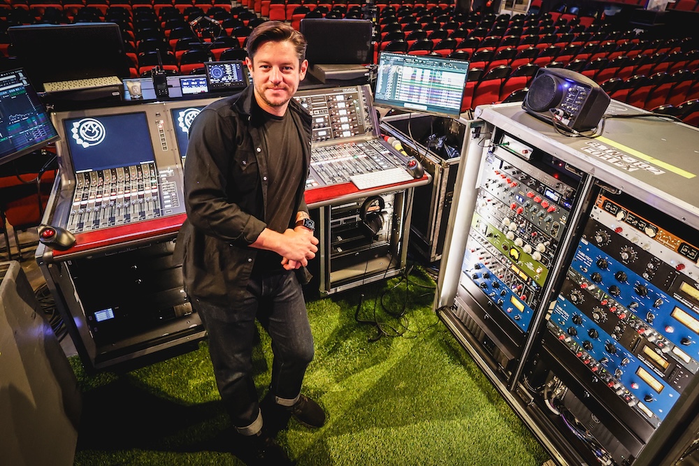 FOH engineer Charlie Izzo puts a Yamaha Rivage PM10 console to use on the One More Time tour. Photo: Brian Diaz.