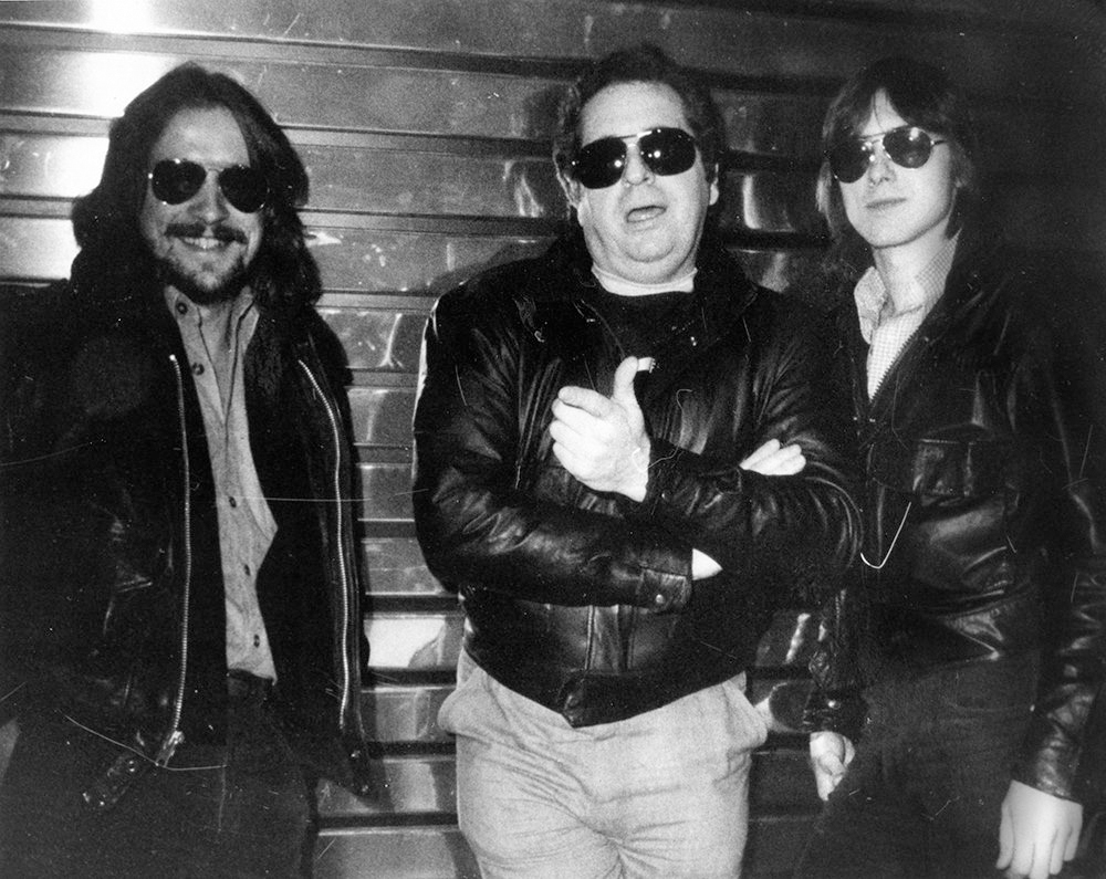 A Blast from the Past: A&R Recording’s head engineer, Jim Boyer (left) and assistant engineer Bradshaw Leigh (right) take the boss, legendary producer Phil Ramone out to celebrate the completion of Glass Houses. Photo: Courtesy of Bradshaw Leigh.