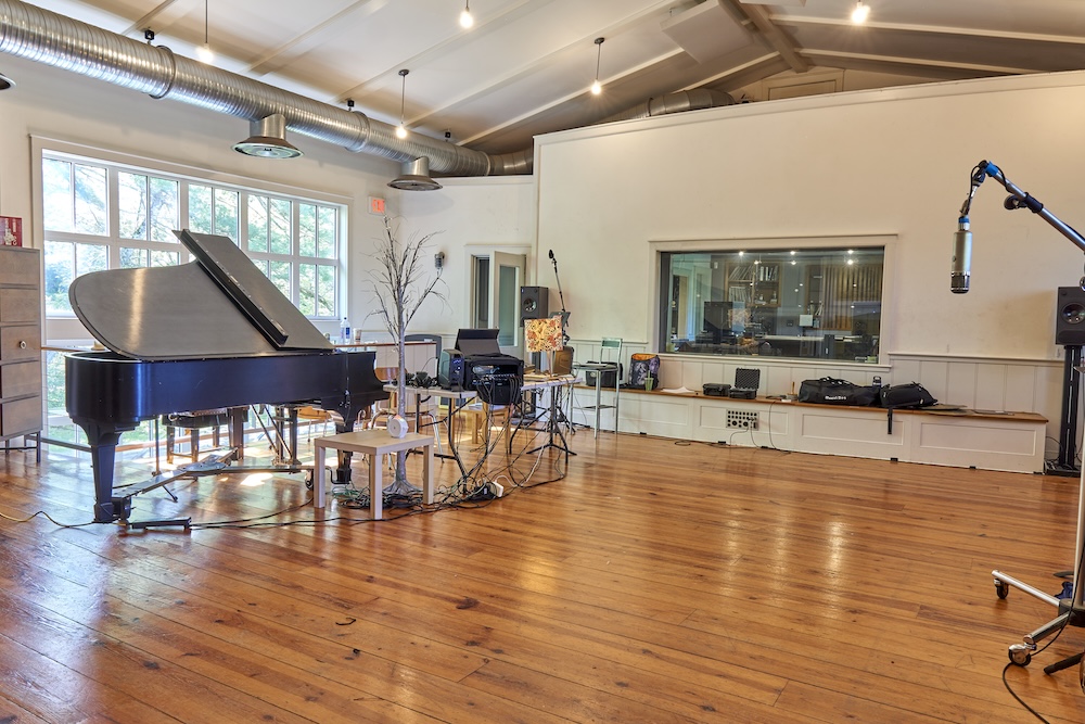 The spacious live room, featuring a Steinway B grand piano. Photo: Mike Dwyer.