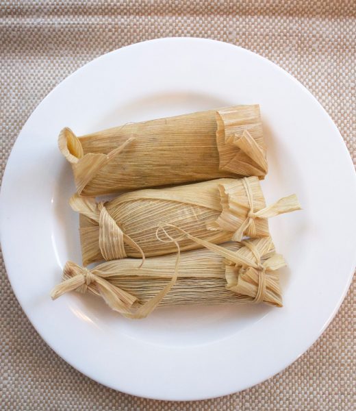 Tamales en hoja de maíz